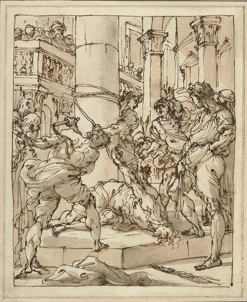 The Flagellation by Ubaldo Gandolfi, drawing, 1770-1775