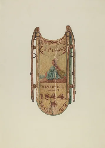 Sled by Harriette Gale, index of american design, 1939