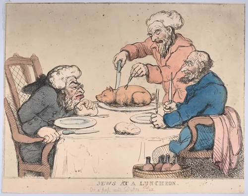 Jews at a Luncheon by Thomas Rowlandson, print, 1794