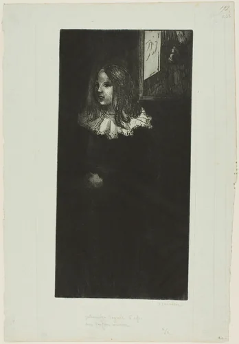 Young Girl with a White Collar by Théophile Alexandre Steinlen, print, 1898