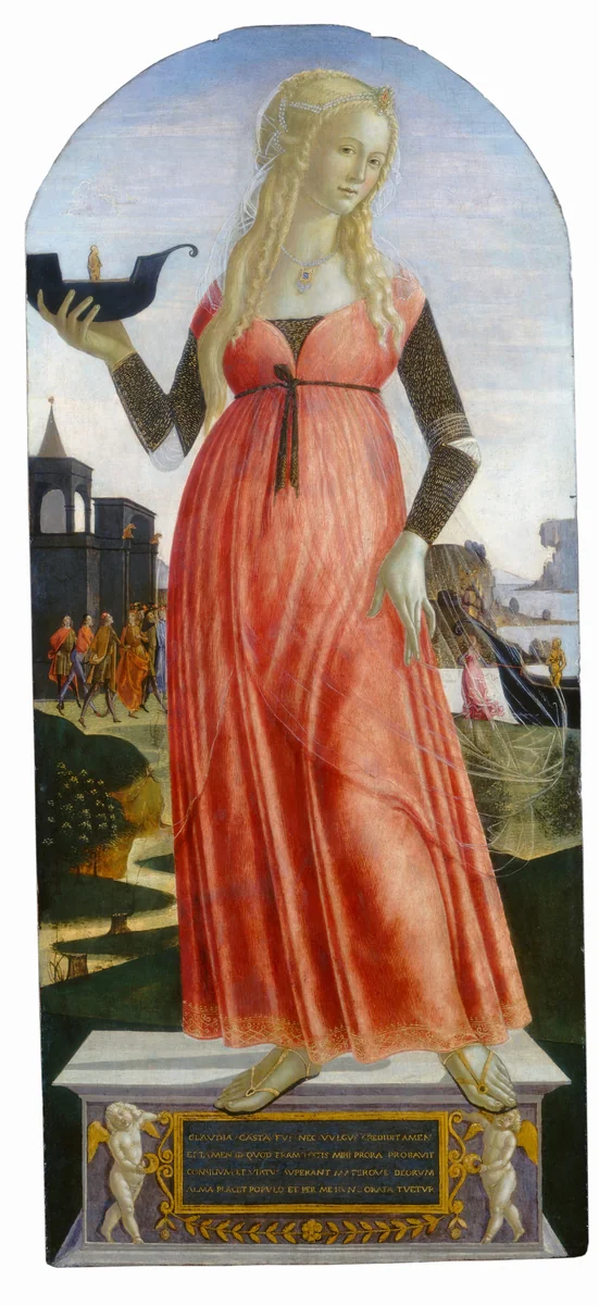Claudia Quinta by Neroccio de' Landi, painting, 1490-1495