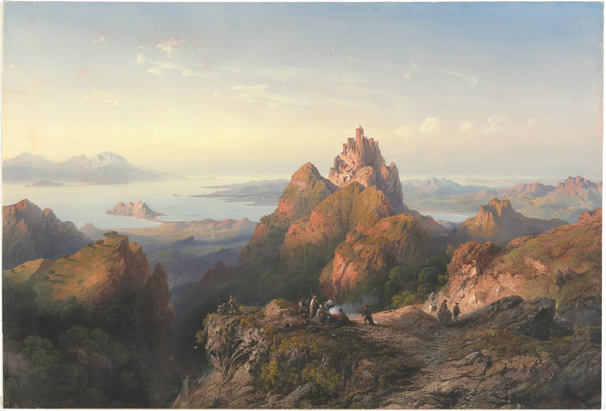 Balaklava by Carlo Bossoli, drawing, 1857