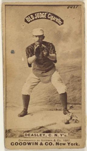Thomas H. "Pat" Deasley, Catcher, New York, from the Old Judge series (N172) for Old Judge Cigarettes by Goodwin & Company, photograph, 1887