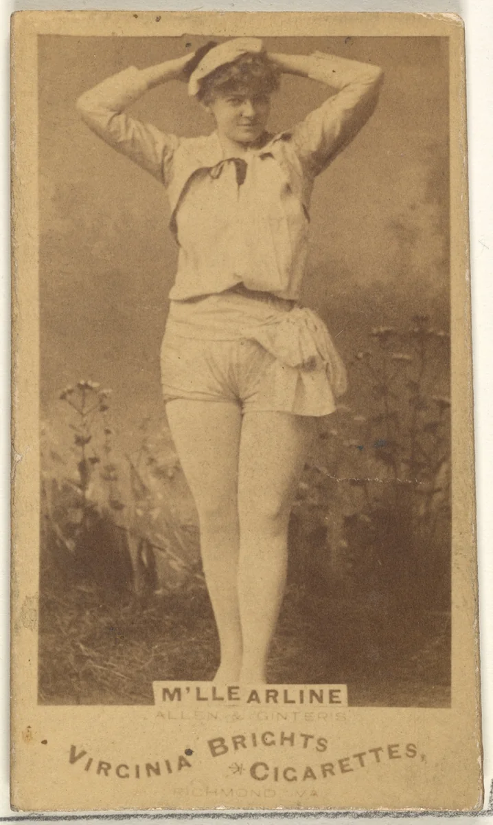 M'lle Arline, from the Actors and Actresses series (N45, Type 1) for Virginia Brights Cigarettes by Allen & Ginter, photograph, 1885-1891