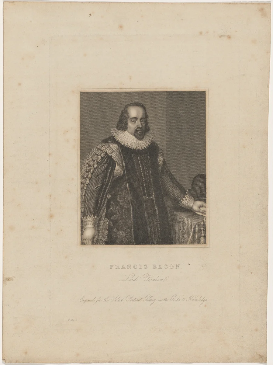 Francis Bacon, Lord Verulam by Unknown 19th Century, print, 1800-1899