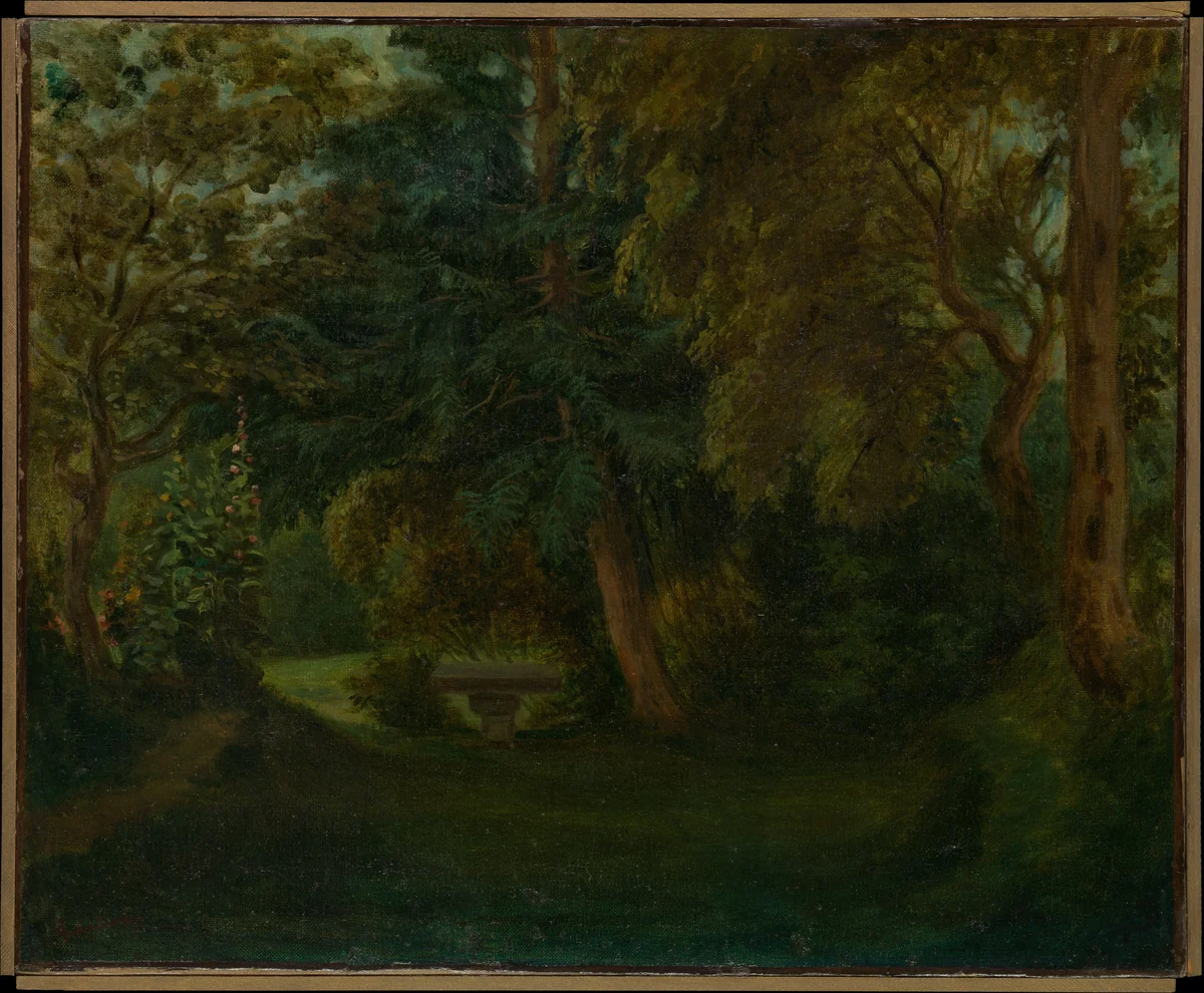 George Sand's Garden at Nohant by Eugène Delacroix, painting, 1842-1843