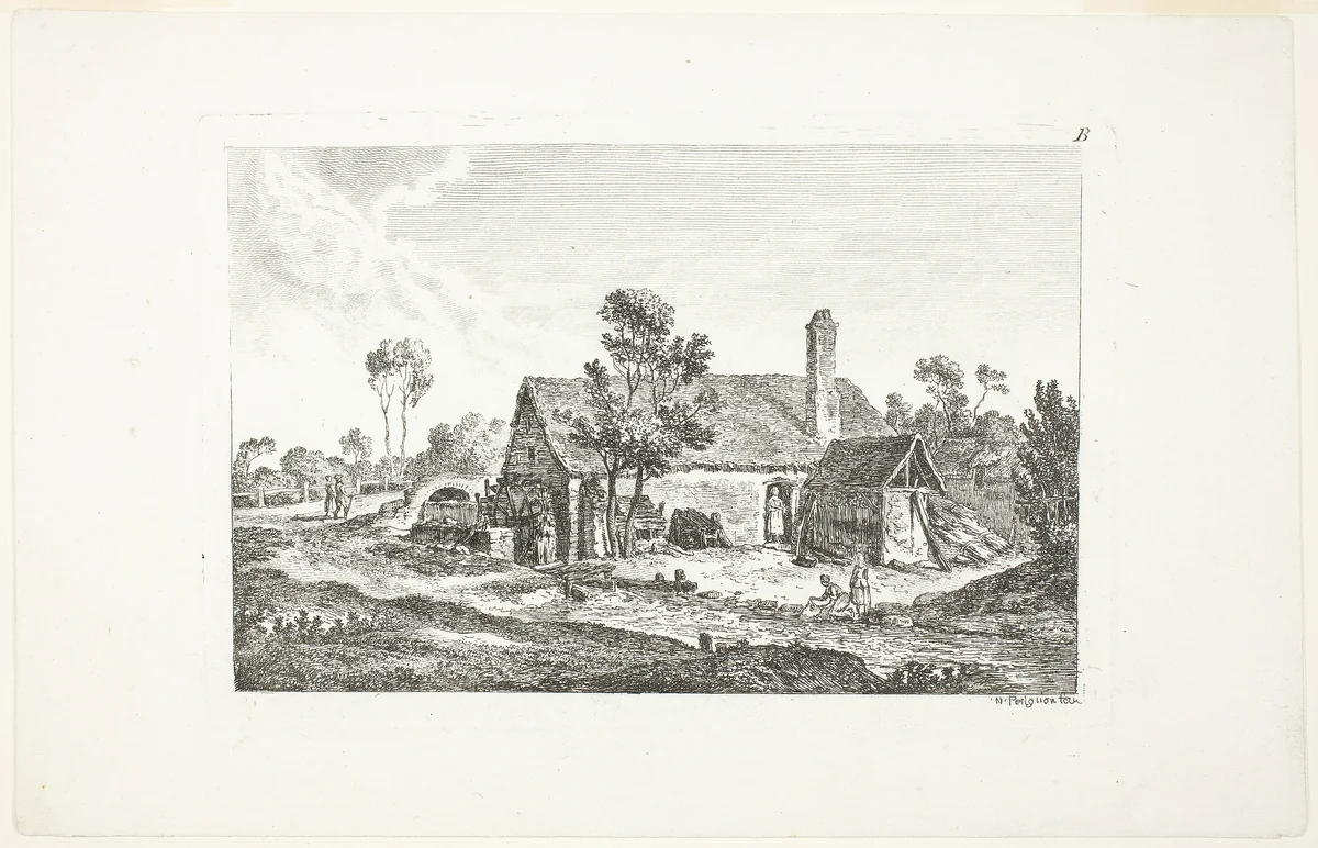 Landscape, from Deuxieme Cahier de Paysage by Nicolas Pérignon, print, 1772