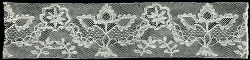 Border (Fragment) by Belgium, Flanders, Antwerp, textile, 1801-1850