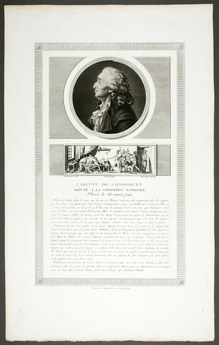 Caritat de Condorcet, Deputy at the National Convention, from the series Tableaux historiques de la révolution française by Jean Duplessi-Bertaux, print, 1798-1804