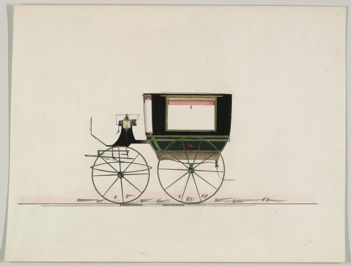 Wagonette Omnibus (unnumbered) by Brewster & Co., drawing, 1850-1870