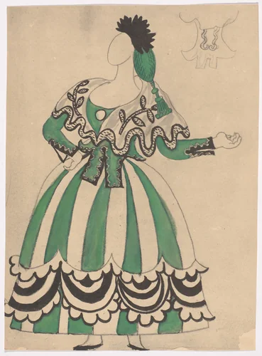 Costume design for the ballet Le Tricorne by Pablo Picasso, illustrated book, 1920