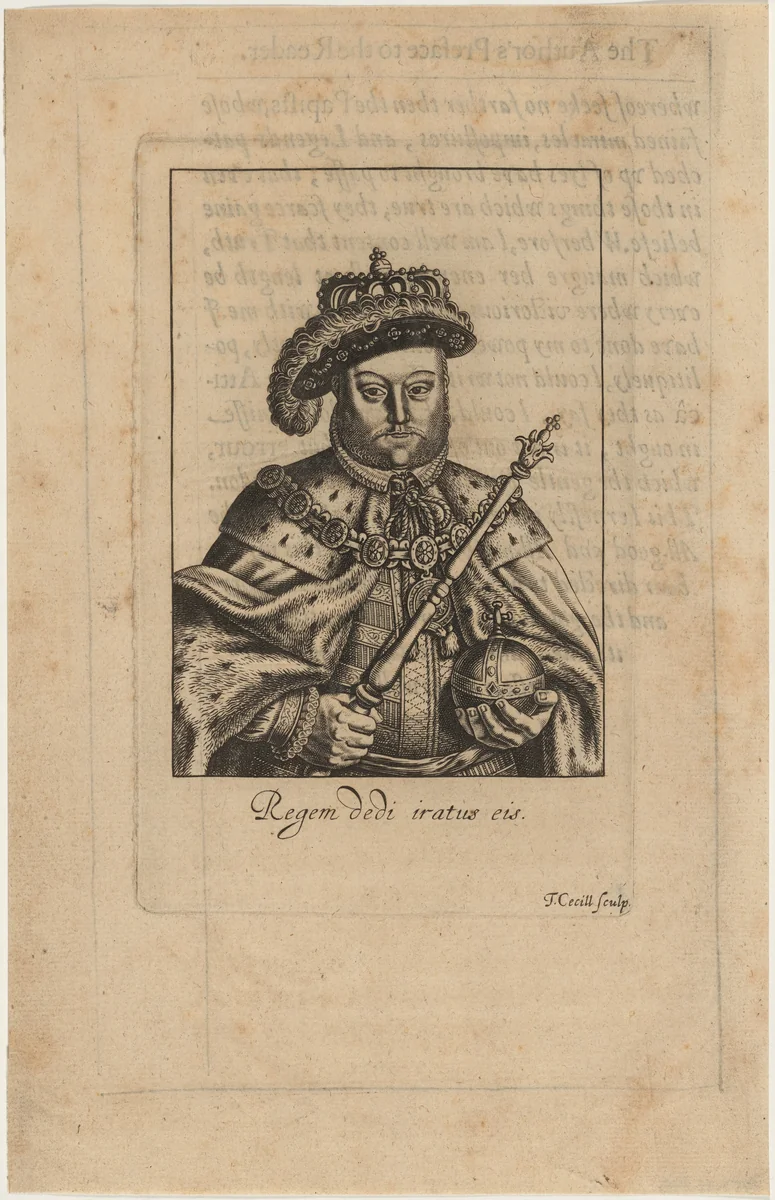 Henry VIII by Thomas Cecil, print, 1630