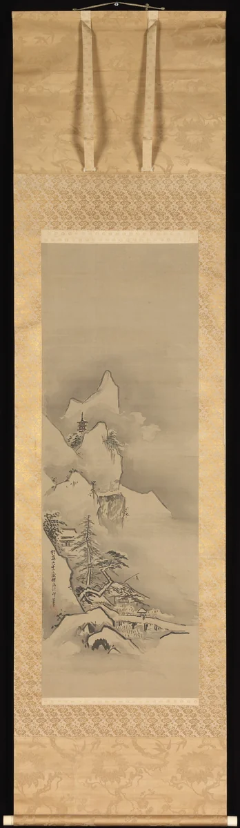Winter Landscape by Kano Tan'yū (狩野探幽), painting, 1662