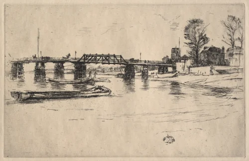 Fulham by James McNeill Whistler, print, 1878-1879