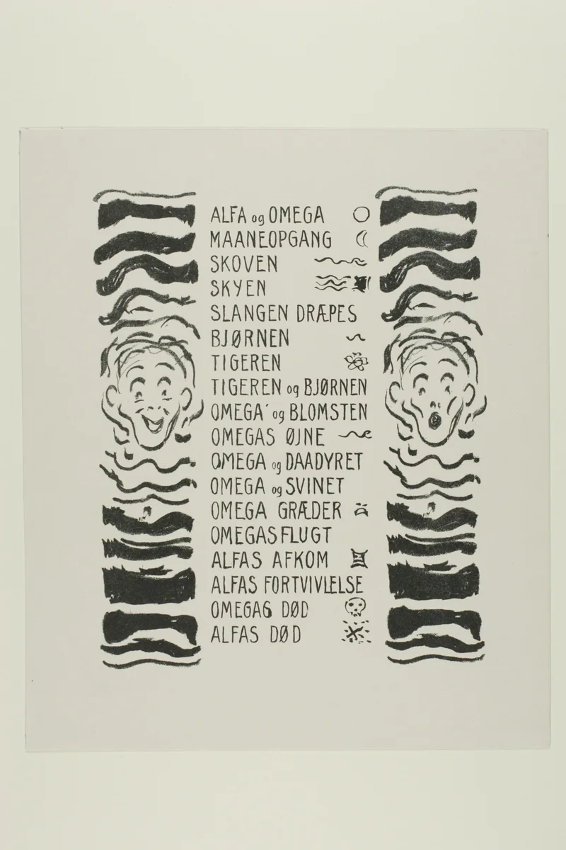 Table of Contents by Edvard Munch, print, 1908-1909
