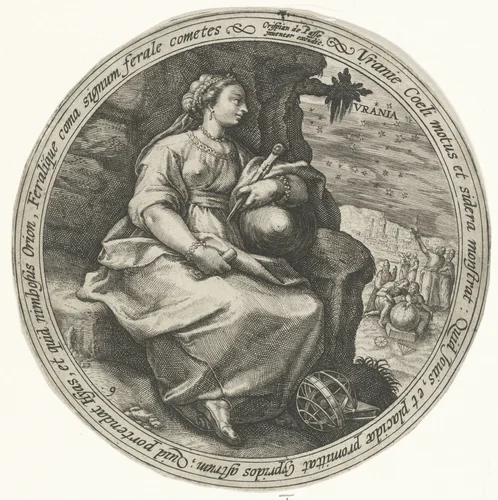 Urania by Crispijn van de Passe, print, 1589-1611