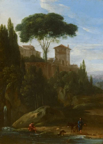 Italianate Landscape with Buildings by Jan Willemsz Lapp, painting, 1660