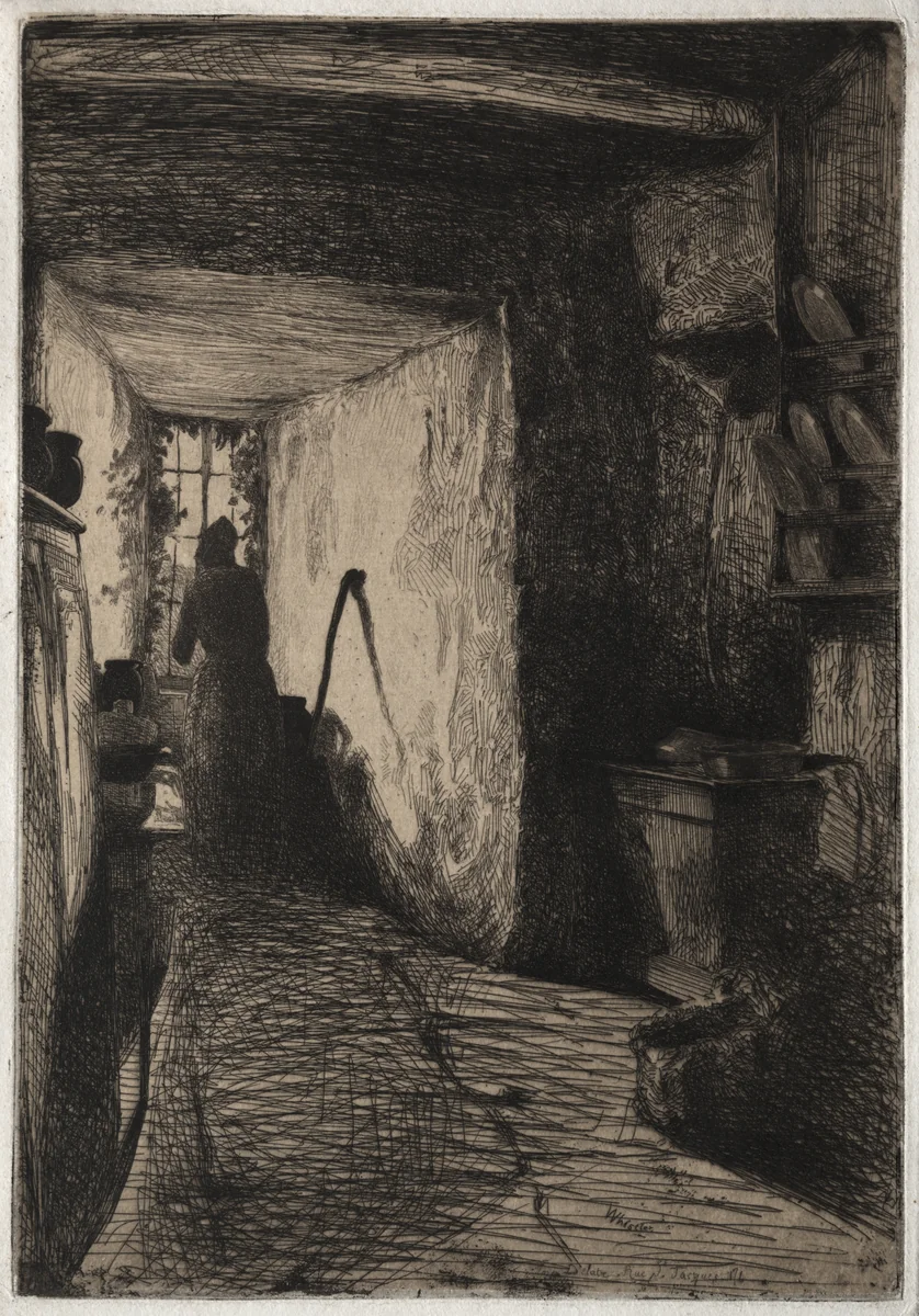 The Kitchen by James McNeill Whistler, print, 1858