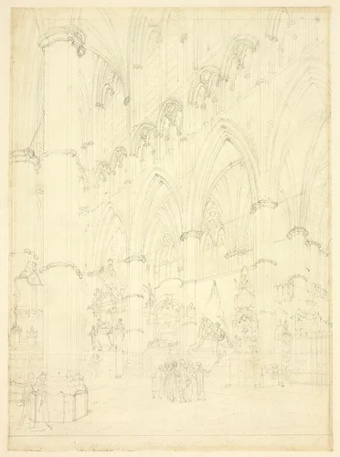 North Aisle, Westminster Abbey by Augustus Charles Pugin
Thomas Rowlandson, drawing, 1807-1809