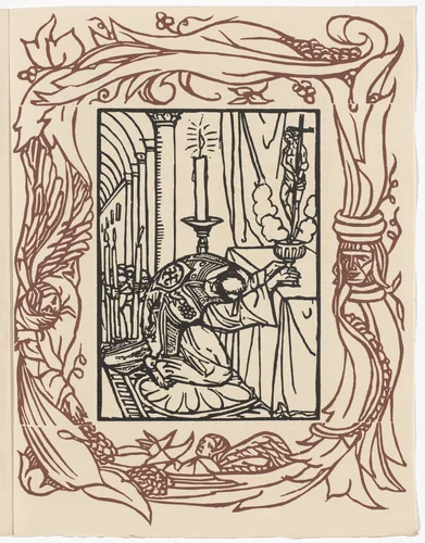 Plate (page 295) from Les Petites Fleurs de St. François (The Little Flowers of St. Francis) by Émile Bernard, illustrated book, 1928