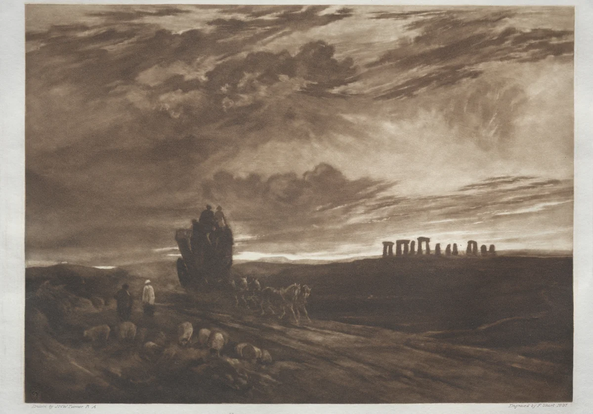 Stonehenge at Daybreak by Frank Short, print, 1897