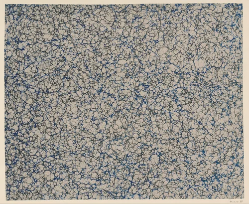 Ringkiezelmarmer in grijs, blauw en zwart by anonymous, other, 1700-1850