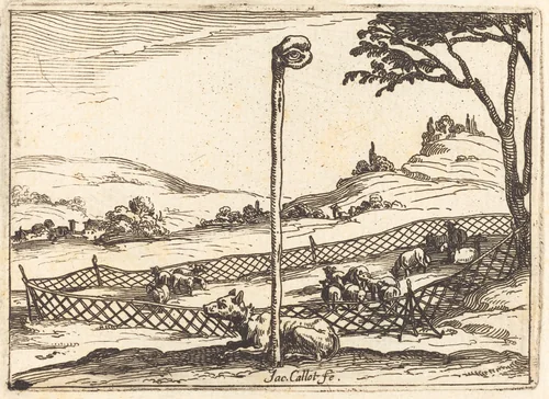 The Vigilant Eye by Jacques Callot, print, 1628