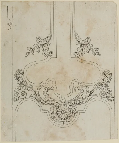 Design for the Decoration of the Surround of the Barrel Flat and Rear Sight of a Firearm by Nicolas Noël Boutet, drawing, 1772-1830