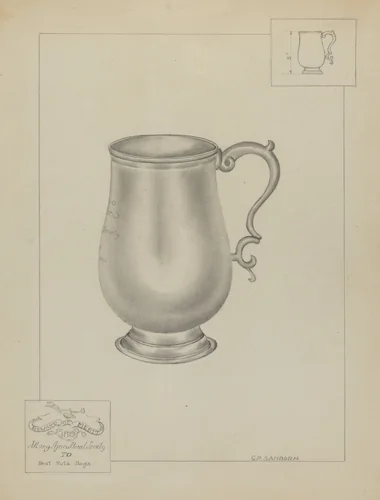Silver Mug by Gordon Sanborn, index of american design, 1936
