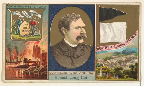 Governor Wilson, West Virginia, from "Governors, Arms, Etc." series (N133-1), issued by Duke Sons & Co. by W. Duke, Sons & Co., print, 1885-1892