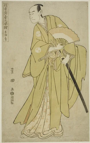 Otawaya: Onoe Matsusuke I as Oboshi Yuranosuke, from the series "Portraits of Actors on Stage (Yakusha butai no sugata-e)" by Utagawa Toyokuni I (初代 歌川 豊国), print, 1795