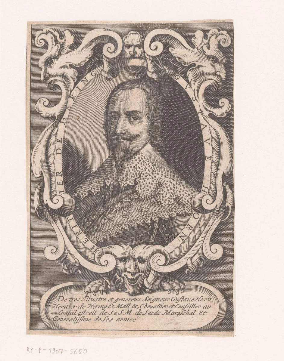 Portret van Gustaf Horn by anonymous, print, 1610-1668