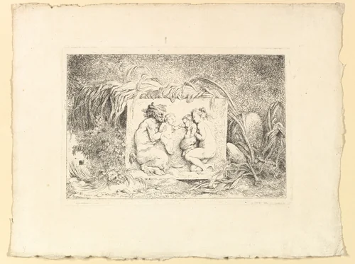 The Satyr's Family by Jean Honoré Fragonard, print, 1763
