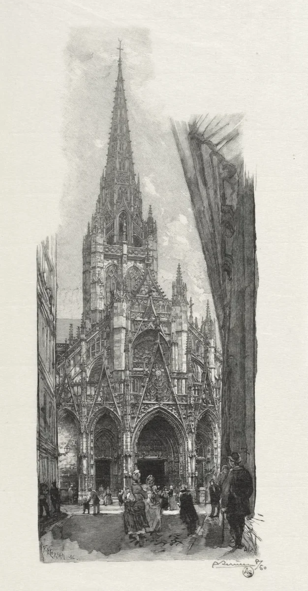 Rouen Illustré: Eglise Saint Maclon by Auguste Louis Lepère, print, 1896