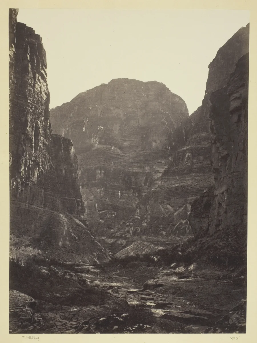 Cañon of Kanab Wash, Colorado River, Looking South by William H. Bell, photograph, 1872