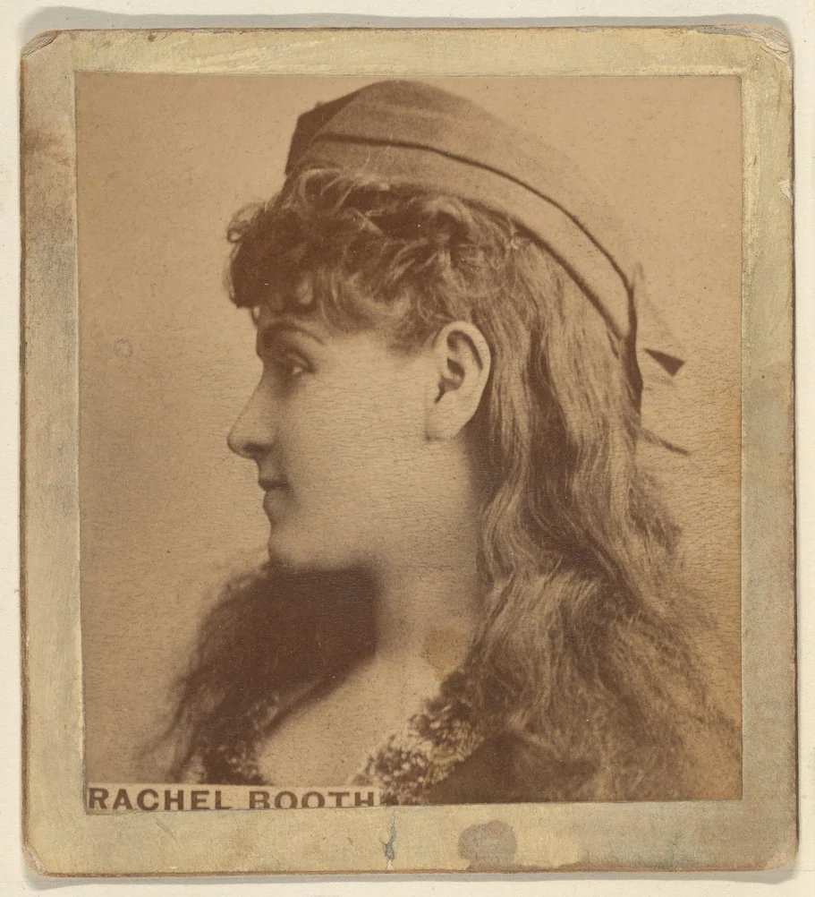 Rachel Booth, from the Actresses series (N246), Type 2, issued by Kinney Brothers to promote Sporting Extra Cigarettes by Kinney Brothers Tobacco Company, photograph, 1888-1892