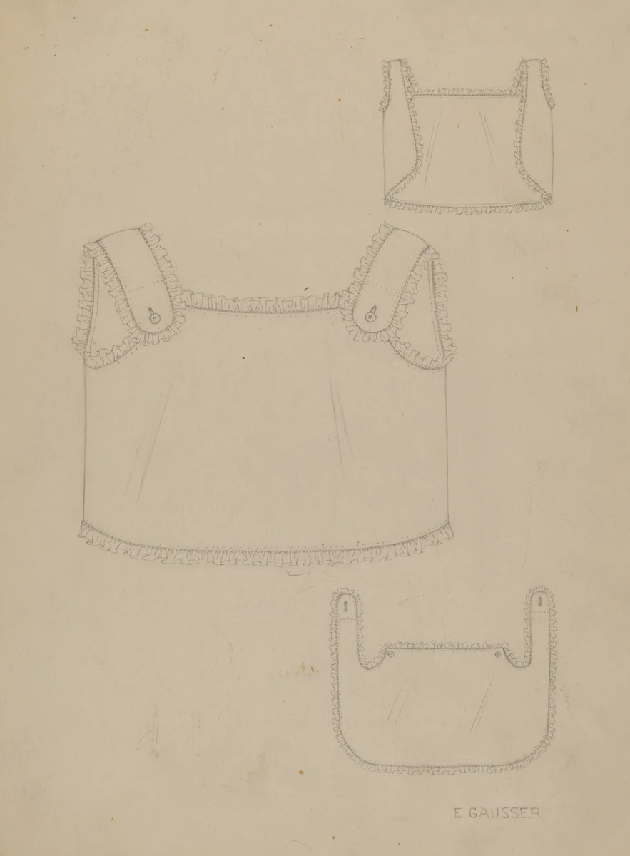 Baby's Bib by Eleanor Gausser, index of american design, 1935-1942