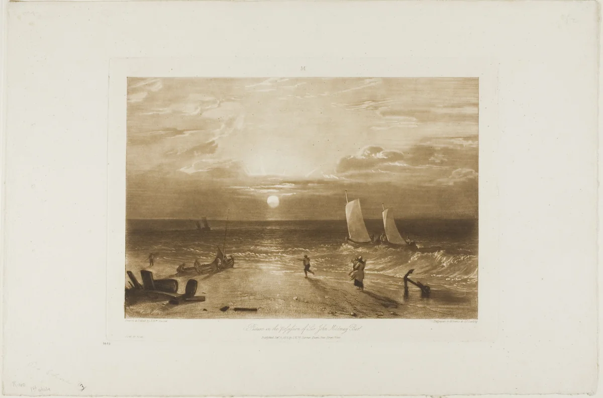 The Mildmay Sea-Piece, plate 40 from Liber Studiorum by Joseph Mallord William Turner, print, 1812