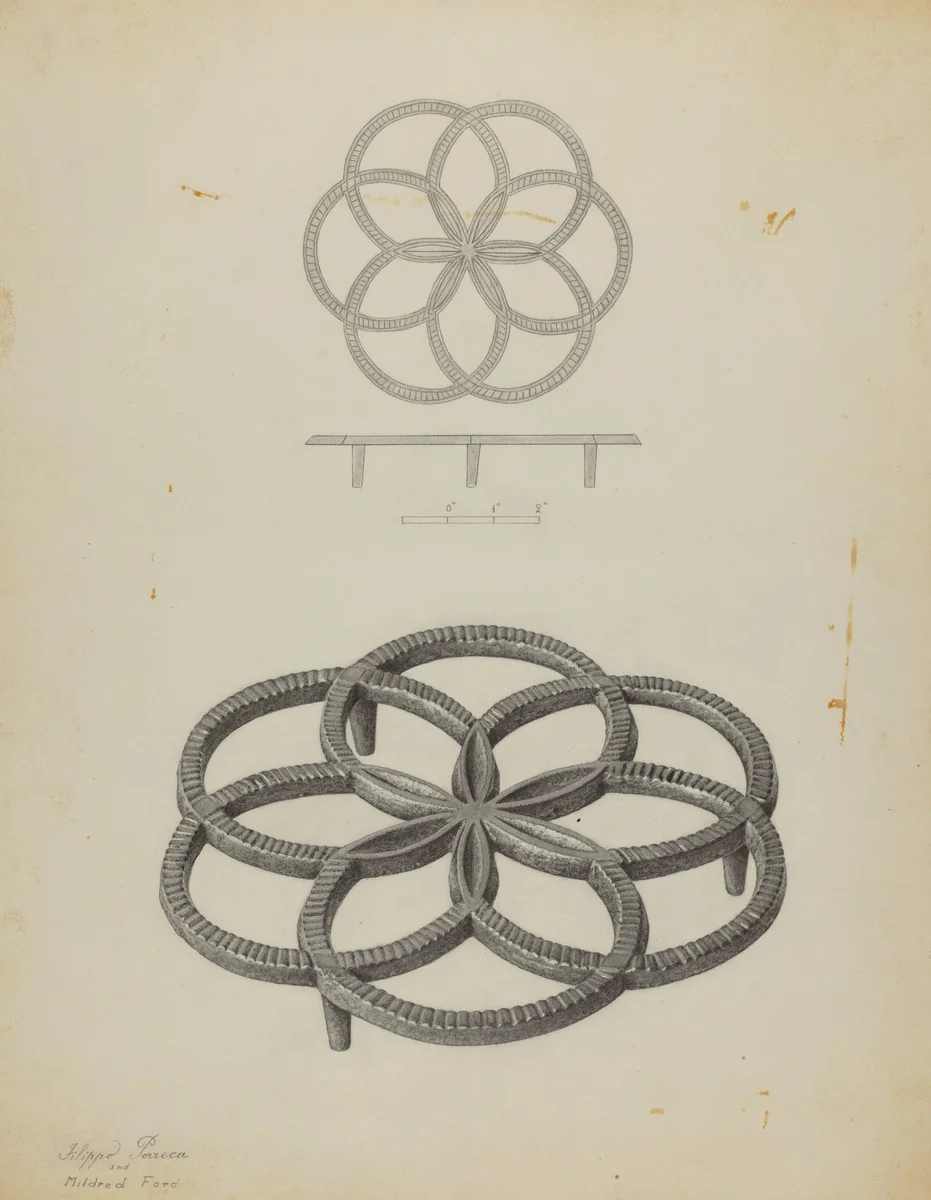 Pa. German Trivet by Mildred Ford
Filippo Porreca, index of american design, 1940
