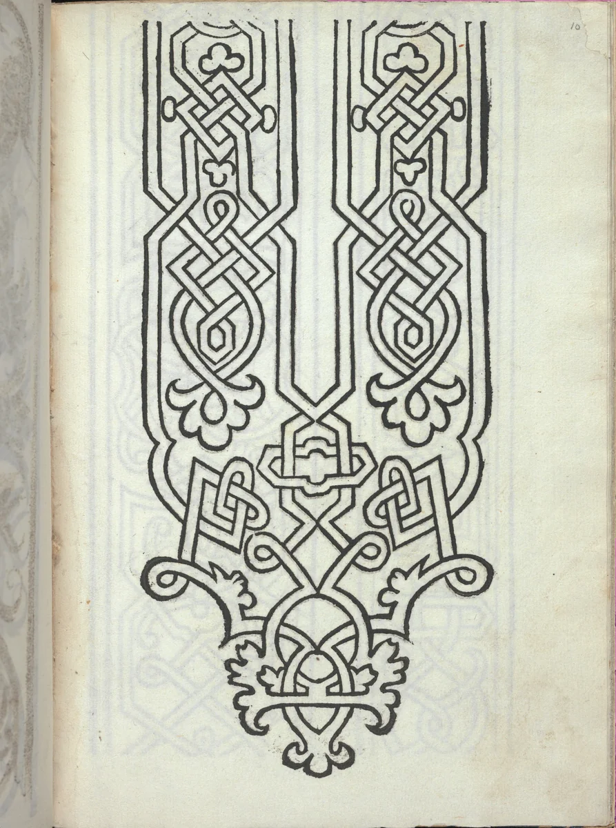 Libro quarto. De rechami per elquale se impara in diuersi modi lordine e il modo de recamare...Opera noua, page 10 (recto) by Alessandro Paganino, book, 1532
