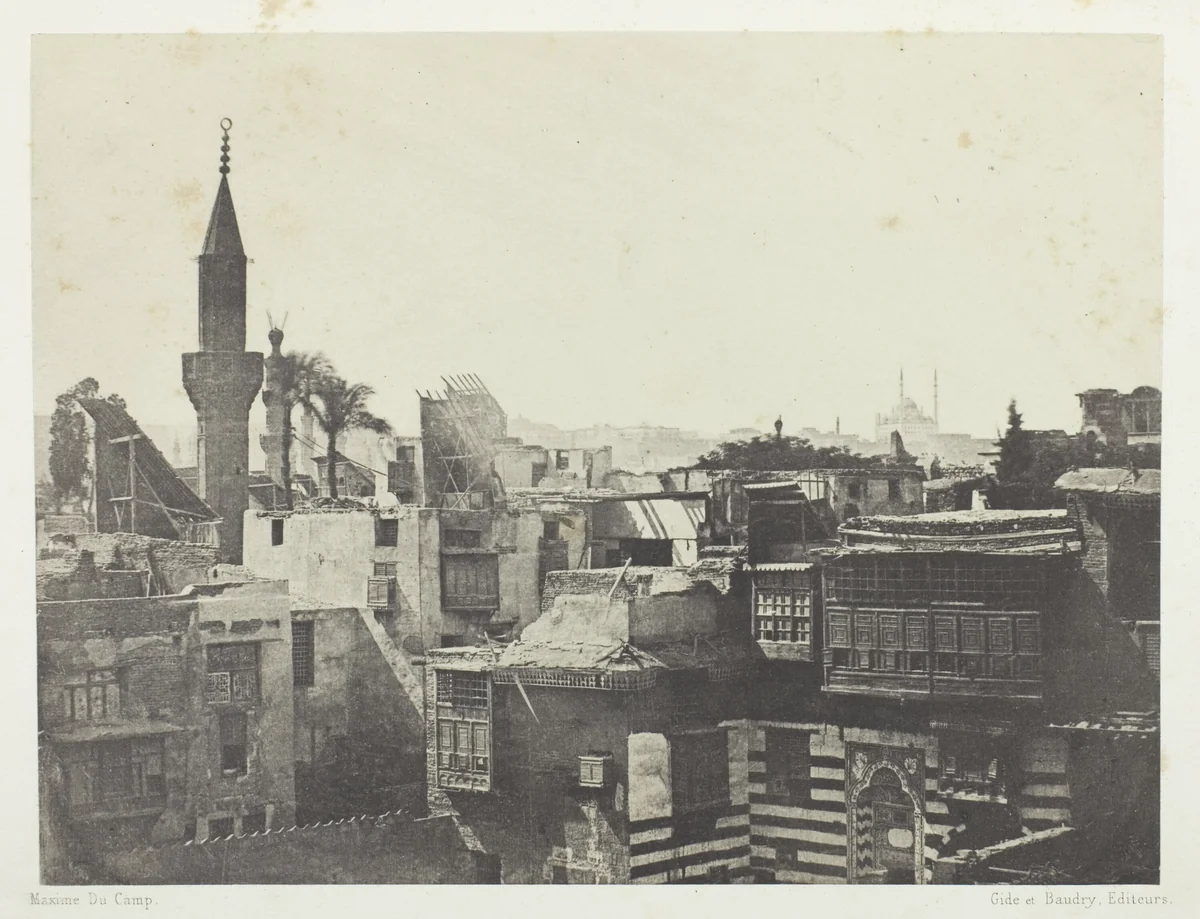 Vue Générale Prise a l'Ouest, Le Kaire, plate 1 from the album "Egypte, Nubie, Palestine et Syrie," (1852) by Aimé Rochas, photograph, 1849-1851