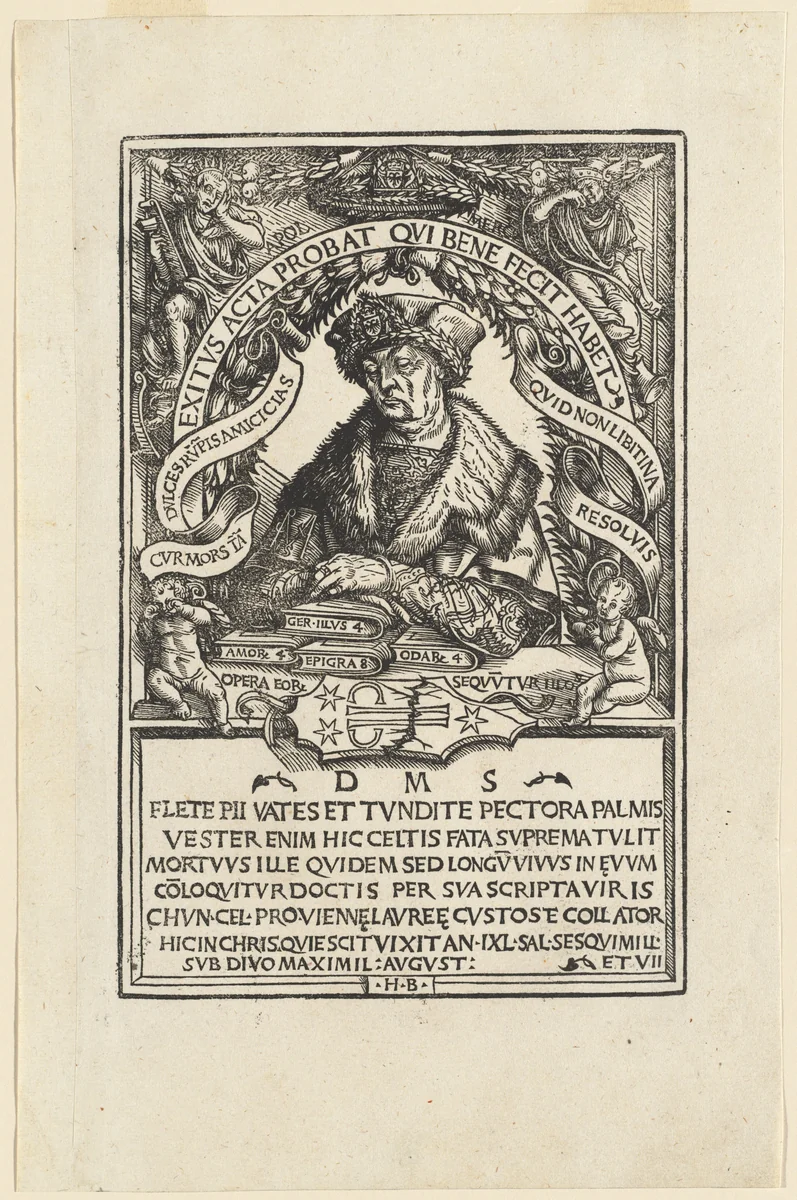 Conrad Celtis by Hans Burgkmair, print, 1507