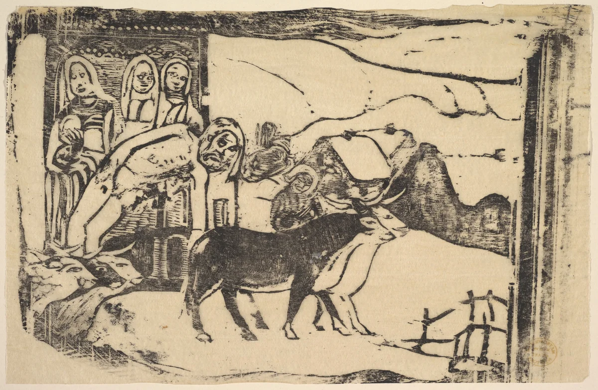 Le Calvarie Breton by Paul Gauguin, print, 1898-1899