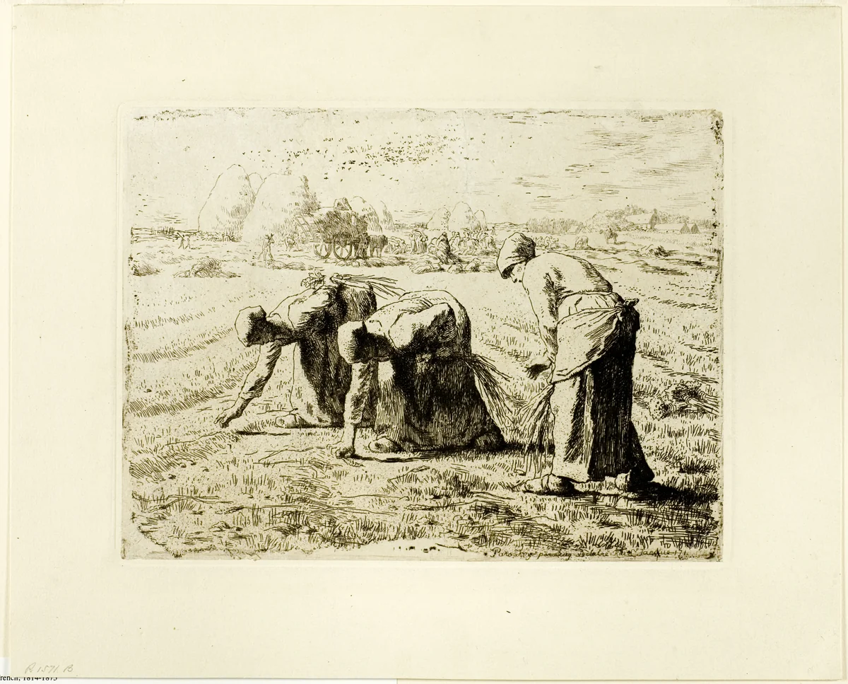 The Gleaners by Jean-François Millet, print, 1855-1856