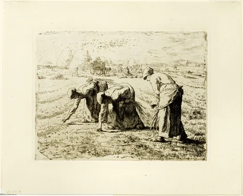 The Gleaners by Jean-François Millet, print, 1855-1856