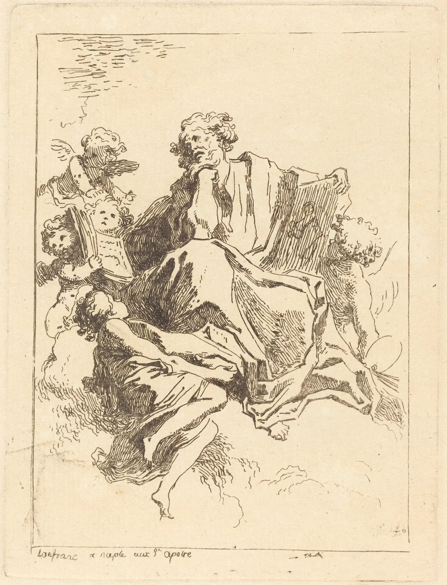 Saint Luke by Jean Honoré Fragonard, print, 1761-1764