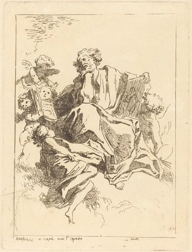 Saint Luke by Jean Honoré Fragonard, print, 1761-1764