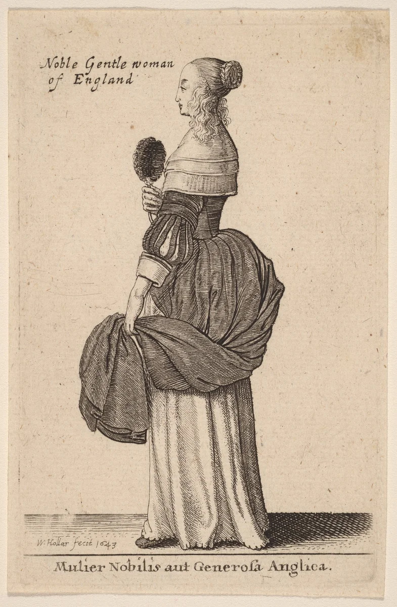 Mulier Nobilis aut Generosa Anglica by Wenceslaus Hollar, print, 1643