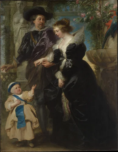 Rubens, Helena Fourment (1614–1673), and Their Son Frans (1633–1678) by Peter Paul Rubens, painting, 1630-1640