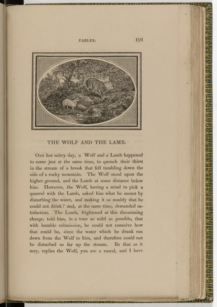 Headpiece (page 191) from The Fables of Aesop by Thomas Bewick, illustrated book, 1818